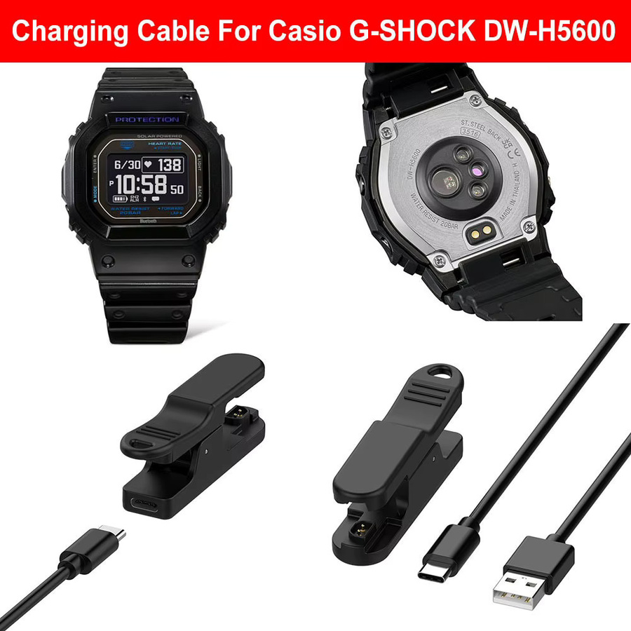 ATUOTIN USB-Ladekabel für Casio G-Shock DW-H5600 Ladestation Dockingstation in Schwarz - Bild 3