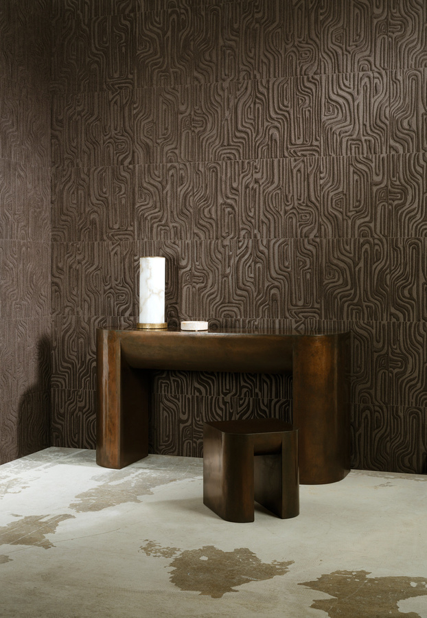 Arte Wallpaper Cloud Truffle Abstrakte Textiltapete in Braun Modernes Design - Bild 1