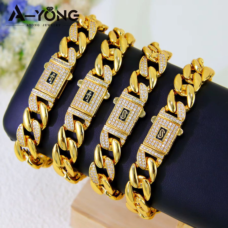 A-YONG AYONG JEWELRY Schmuckset, Halskette, Armband, Gold, Zirkonia, Unisex - Bild 4