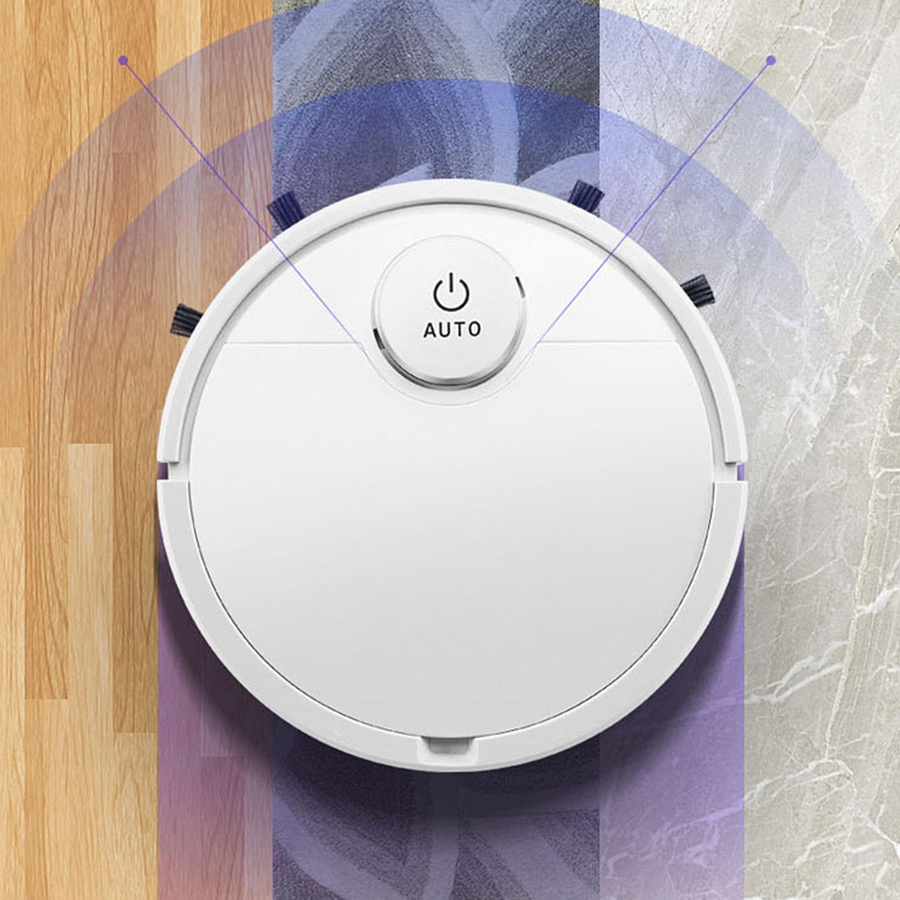 CosyHome Saugroboter mit Touch-Steuerung in Weiß für die automatische Bodenreinigung auf Holzböden - Bild 2