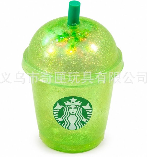 KINWAY HORE Starbucks Milchtee Tasse Stressball, Squishy Spielzeug, grün, 1-teiliges Set - Bild 1