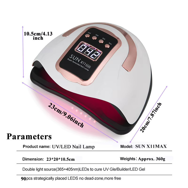 TFSCLOIN SUN X11MAX UV LED Nagellampe, 90 LEDs, Unisex - Bild 5