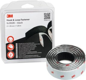 3M Haken- und Schlaufenband SJ352 in Schwarz - Bild 1