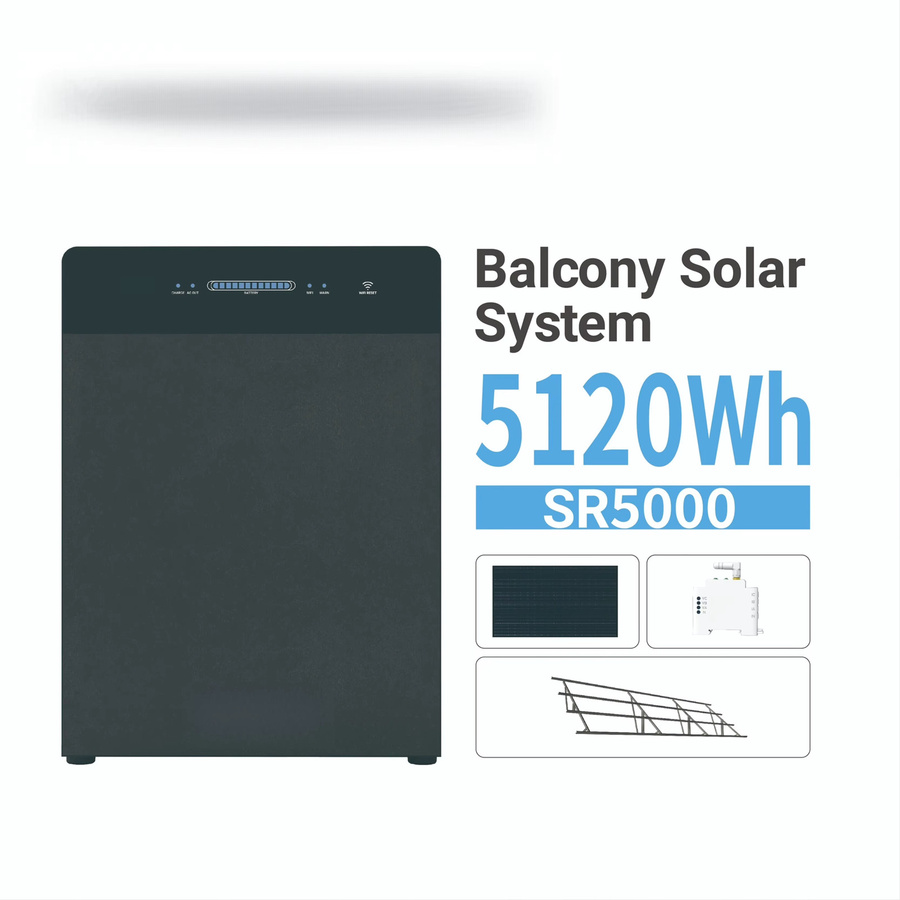 Marstek SR5000 On-Grid Solar System MPPT Controller mit monokristallinen Siliziumplatten in Schwarz, IP65 Schutz, 2400 W Tragfähigkeit - Bild 2