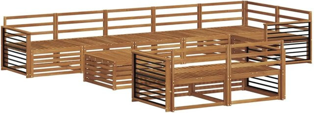vidaXL Outdoor-Sofagarnitur 9-teilig aus Akazienholz in Braun - Bild 1