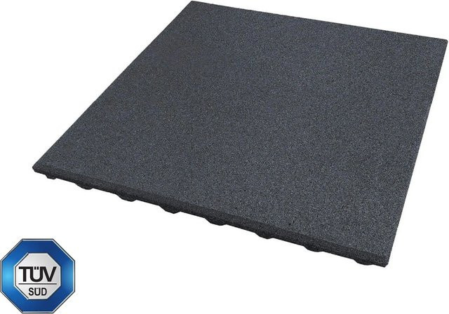 HPFloor Fallschutzmatte Anthrazit B/T: 50 x 50 cm, Höhe: 4,3 cm - Bild 1