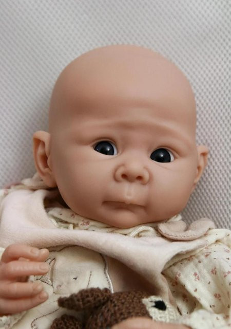 NPK Lizzy Reborn Puppen-Set, 19 Zoll, unfertig, unbemalt, unmontiert, mit Stoffkörper und Augen - Bild 1