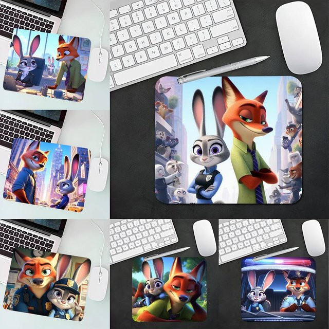 Mesuca Zootopia 2 Mauspad Cartoon Design rutschfest, Multicolor - Bild 1