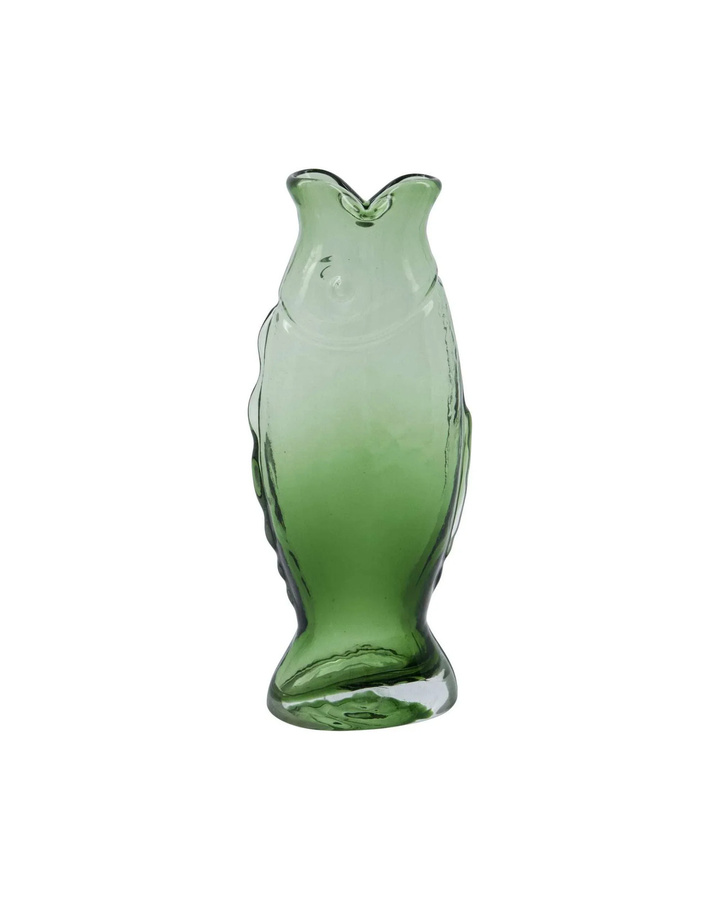 House Doctor Vase Fish in Fischform aus Glas, grün, Höhe: 27 cm - Bild 1