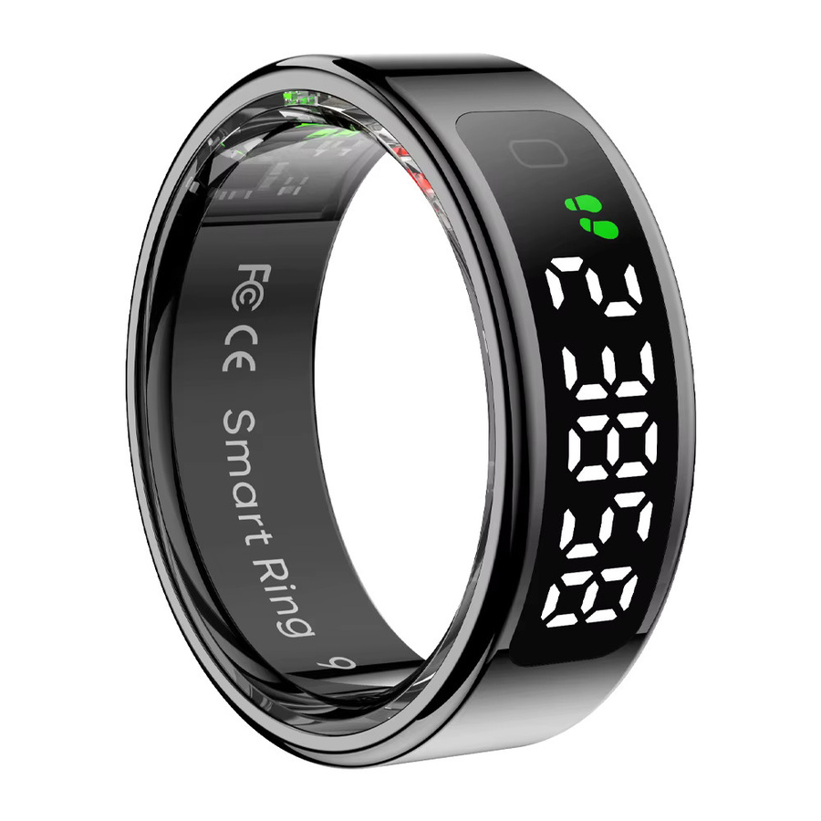 COLMI R12 Smart Ring mit Bildschirm und Touch, Schwarz, Unisex, 5 ATM wasserdicht mit Gesundheitsmanager und kabellosem Laden - Bild 6