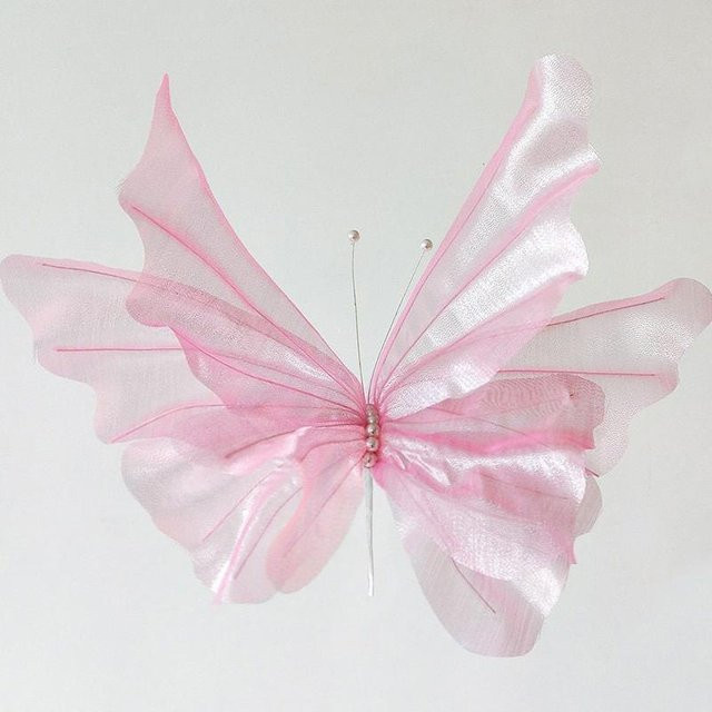 7CraftHobby Irisierender 3D Schmetterling als Wanddekoration in Pink und Multicolour, 50 cm - Bild 1