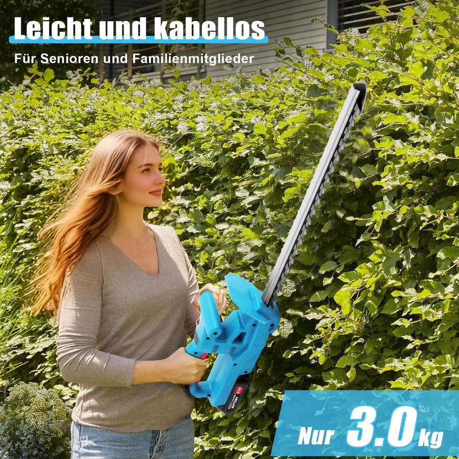 Makita LXT Akku-Heckenschere Set in Blau mit 2x 1500mAh Akkus und Ladegerät für Gartenwerkzeug-Anwendungen - Bild 7