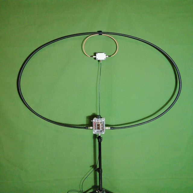 ZJMZYM Kleine Schleifenantenne für HF-Radio und Kurzwelle, 20 W, Schwarz - Bild 1