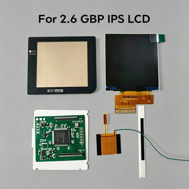 VYOPBC IPS-LCD-Bildschirm für Gameboy Pocket, 2,6 Zoll, hohe Helligkeit - Bild 1