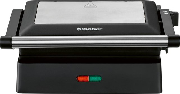 SILVERCREST Mini-Kontaktgrill in Schwarz mit Spülmaschinengeeigneten Teilen