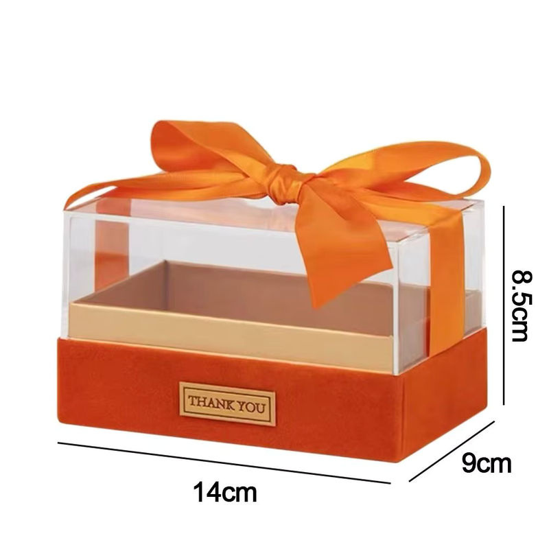 Transparente Acryl Geschenkbox in Bogenform für Hochzeit und Valentinstag, Blau - Bild 4
