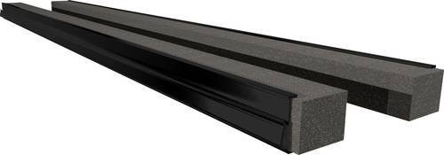 Rittal VX 8618.801 Kabeleinführungsleiste aus Aluminium in Schwarz, 2 Stück - Bild 1