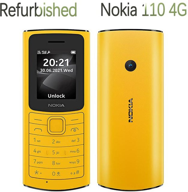 Refurbished Nokia 110 4G Mobiltelefon Gelb mit LTE-Unterstützung - Bild 1