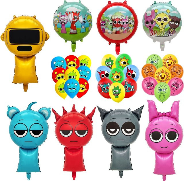 Sprunki Geburtstagsballons von Hasbro als Unisex Party-Dekoration für Baby-Shower und Geburtstagspartys - Bild 1