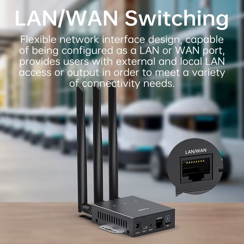 PLERY 4G LTE Router CAT.4 mit WiFi 6 und 300Mbps, Tragbares Internetgerät mit Nano-SIM-Karte, LAN/WAN-Anschluss und EU-Stecker, Schwarz - Bild 3