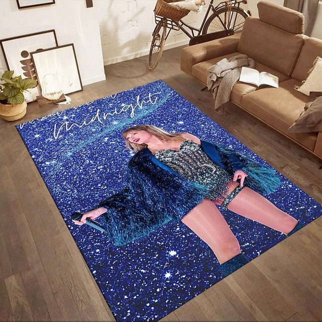 LivSpaceVibe Taylor Swift Live Performance Platzteppich, Blau, B x T: 120 x 100 cm - Bild 1