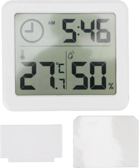 TOMTOP JMS Digitales Thermometer Hygrometer mit vier Sensoren zur Temperatur- und Feuchtigkeitsüberwachung in Weiß - Bild 1