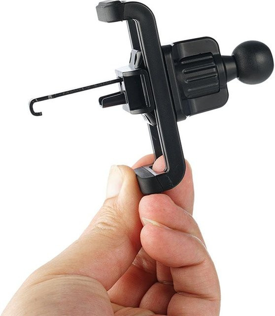 Universelle Handyhalterung für die Auto-Lüftung mit 17mm Kugelkopf, schwarzer Clip für GPS und Smartphone - Bild 1