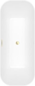 Villeroy & Boch Rechteck-Freistehwanne FINION in Weiß mit Gold, B/T: 170 x 70 cm - Bild 1