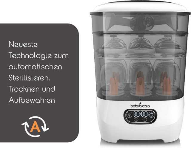BabyBrezza 4 in 1 Advanced Elektrischer Dampfsterilisator in Weiß, BPA-frei - Bild 1