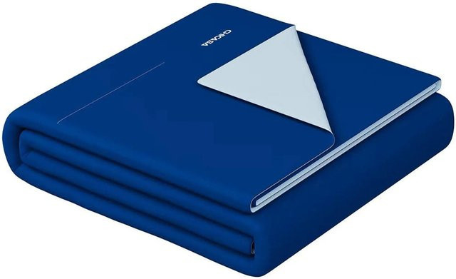 CHICASA CoolingLoop Sommerdecke Duo-Wendedecke mit 3D-Tiefschlafmaske, Blau, B/B: 200 x 200 cm - Bild 1