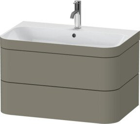 Duravit Möbelwaschtisch-Unterschrank Happy D.2 Plus in Grau Matt mit 2 Schubladen, Wandhängend, B/T/H: 77,5 x 49 x 48 cm - Bild 1