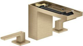 Hansgrohe Axor MyEdition 3-Loch-Waschtischarmatur in Brushed Brass mit Pop-up-Abfluss - Bild 1