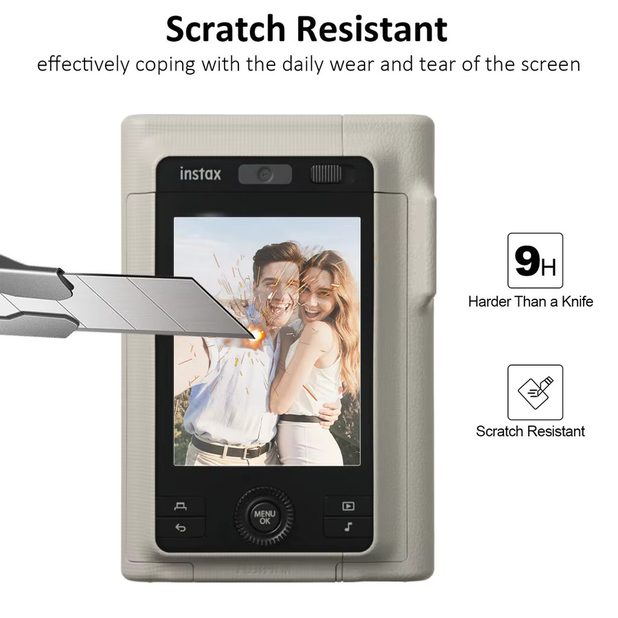 Fujifilm HD Clear 9H gehärtetes Glas Displayschutz für Instax Mini Evo, LiPlay und LiPlay Plus in Transparent - Bild 2