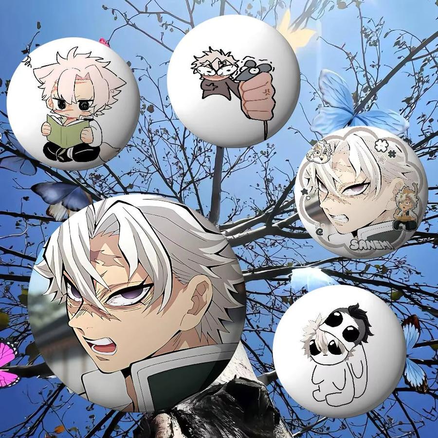 52TOYS Brosche Anime S-Shinazugawa Sanemi, Rund, Bunt - Bild 5