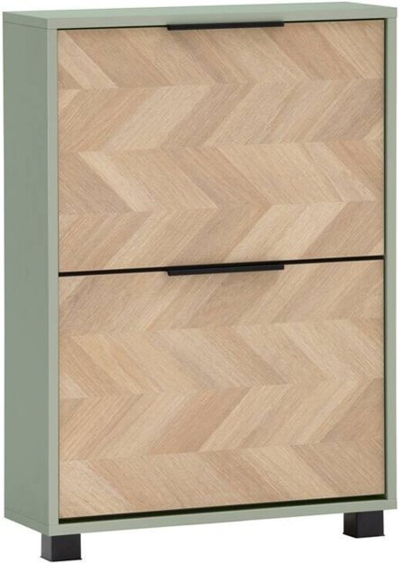 Schildmeyer Schuhkipper Piazza 2er Pistazie Eiche Nachbildung B/H/T: 59,8 x 85,7 x 19,55 cm - Bild 1