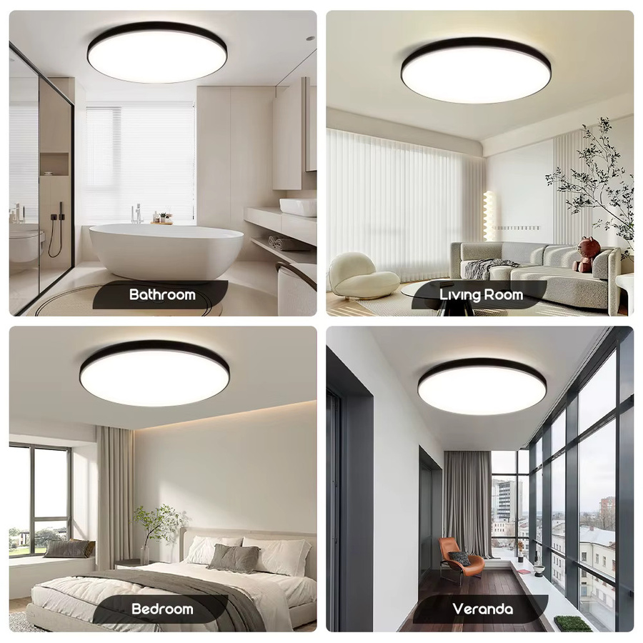 CANMEIJIA Moderne Dimmbare LED-Deckenleuchte in Weiß, Ultradünnes Panel für Wohnzimmer, Schlafzimmer und Küche - Bild 5