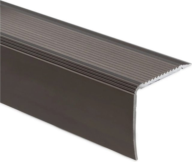 KARAT Treppenkantenprofil Integral Form L aus Aluminium, selbstklebend, Bronze, B/H/L: 30 x 20 x 1340 mm - Bild 1