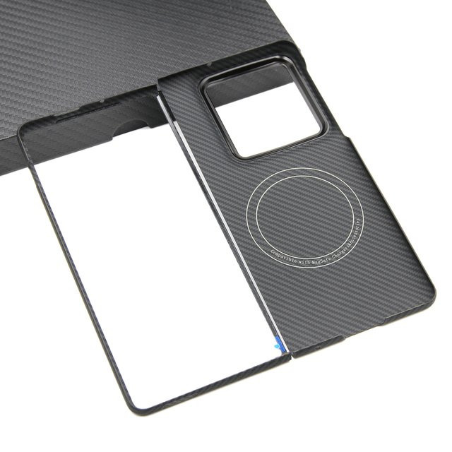 ZXKE True Fiber Case für Motorola Razr Fold in Schwarz mit magnetischer Autohalterung und integrierter Eisenplatte für Magsafe - Bild 1