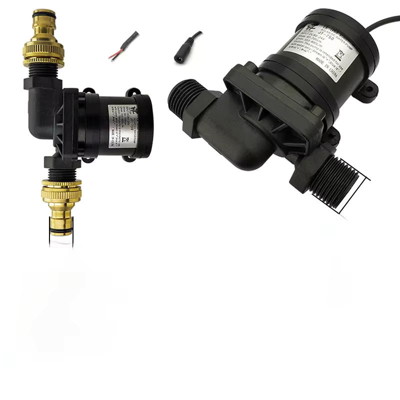 xmshxltd Bürstenlose DC12V/24V Umwälzpumpe 900L/H in Schwarz mit 1/2 Zoll Anschluss für Warmwasserbereiter, Duschen und Wasserkühlung - Bild 6
