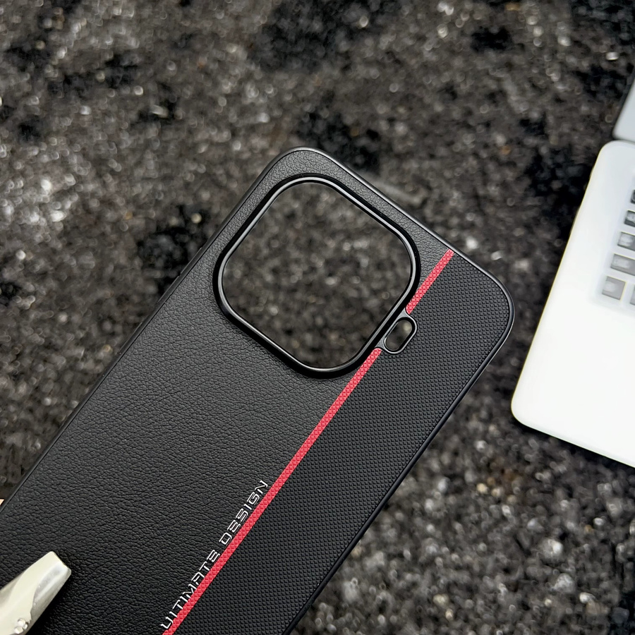 Business Red Line Lychee-Leder Schutzhülle mit Metall-Objektivschutz für Xiaomi 17T Pro 17 Ultra 17 Pro Max 15 14 13 Ultra in Rot und Weiß - Bild 4