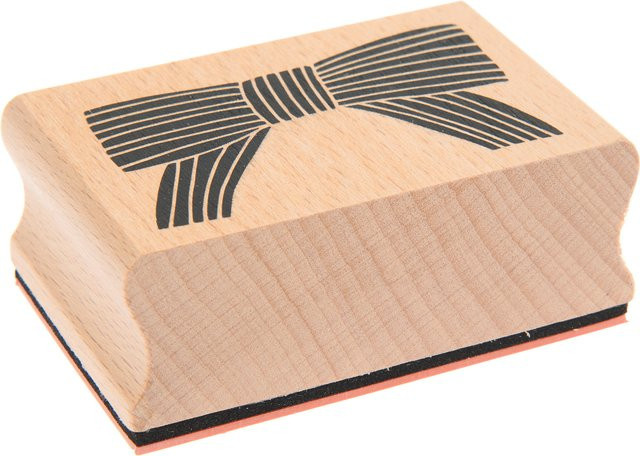 Rico Design Paper Poetry Stempel Put a Bow on It Schleife aus Holz - Bild 1