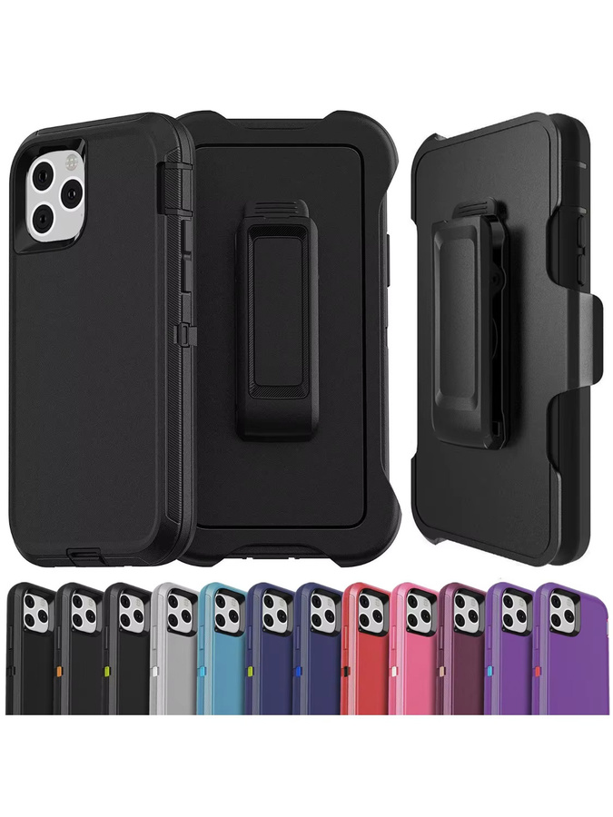 Ott-Box 3-in-1 Panzer-Schutzhülle Heavy-Duty Militär-Grade mit Gürtelclip für iPhone 17 Pro Max, 16 Air, 15, 14, 13, 12, 11 in Schwarz oder Blau - Bild 6