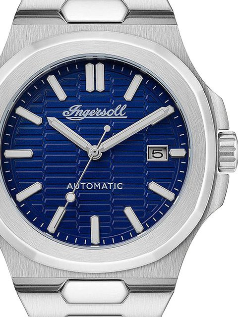 Ingersoll Automatik Herrenuhr, Edelstahl, Blau, 44 mm, 5 ATM - Bild 1