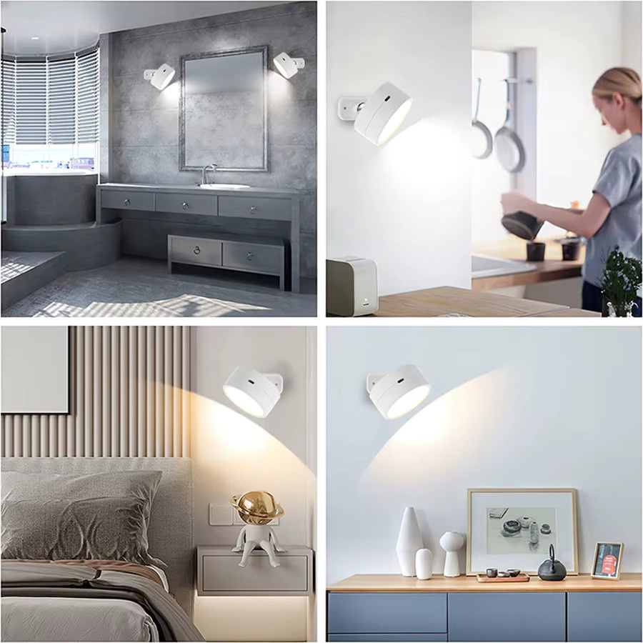AVACOM Moderne LED Wandleuchte mit RGB-Beleuchtung, magnetisch und 360 Grad rotierbar, inklusive Fernbedienung und Akku - Bild 5