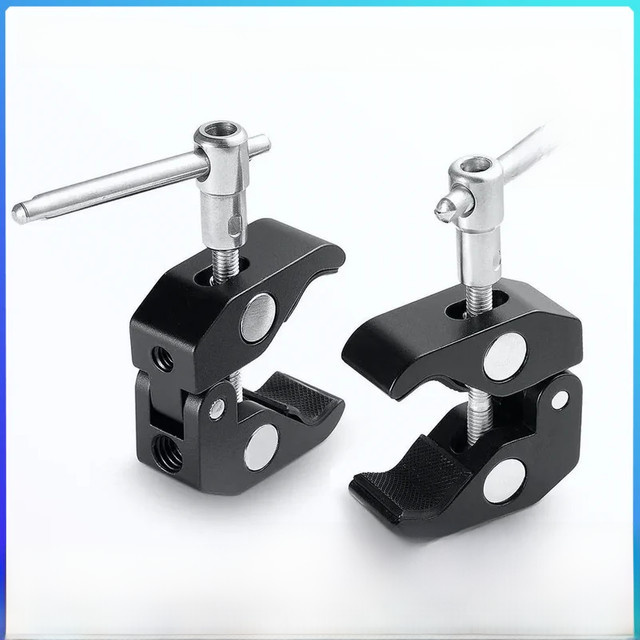 Smallrig Super-Klemme mit 1/4 und 3/8 Gewinde für 15mm-44mm Rohre, 2er-Pack, Schwarz - Bild 1