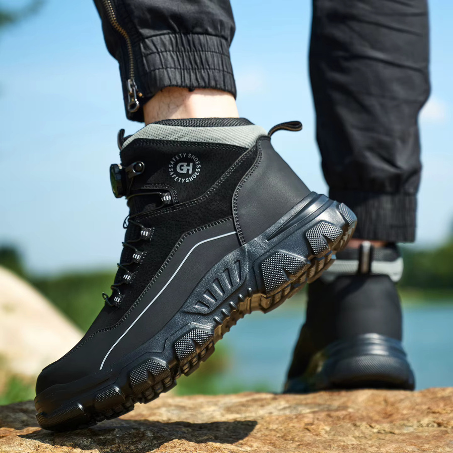 Kankeirr Sicherheitsstiefel für Herren in Schwarz mit Stahlkappe, wasserdicht und rutschfest - Bild 5