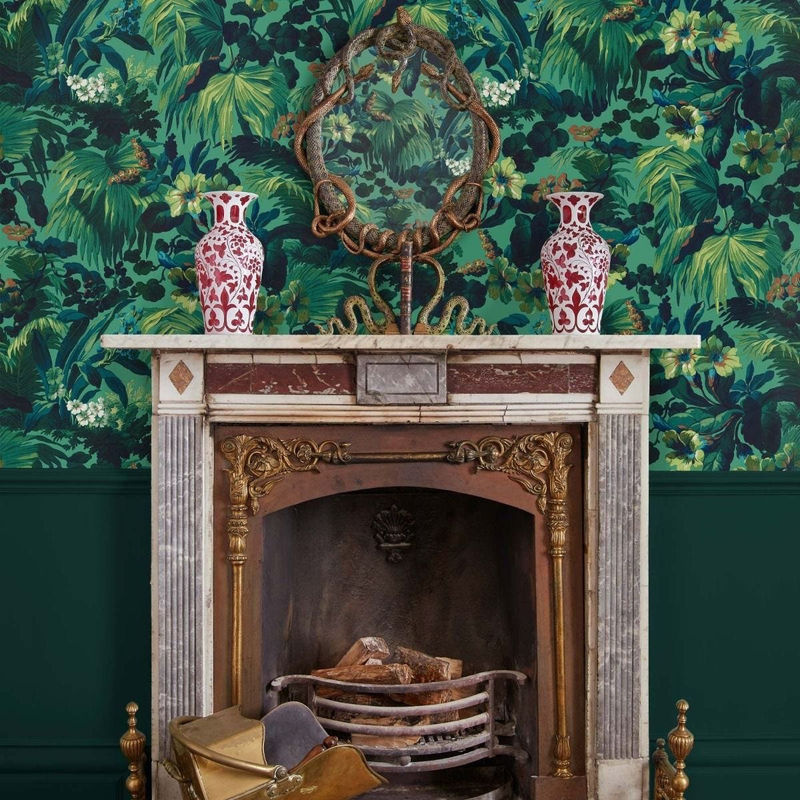 House of Hackney Tapete Limerence Malachite Green Mural mit floralem Naturmotiv, Vlies-Tapete, Breite: 540 cm, Höhe: 300 cm - Bild 2