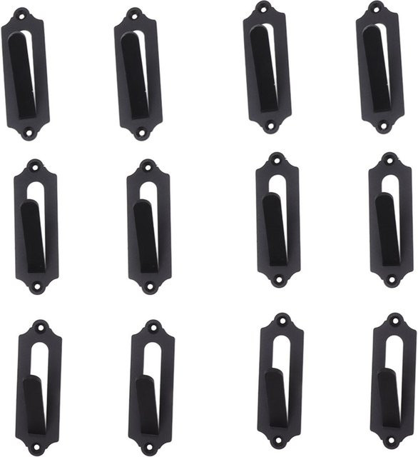12 Stück KONNWEI Wandhalterung für Hirsch- und Elchschädel im europäischen Stil, Farbe Schwarz, Metall - Bild 1