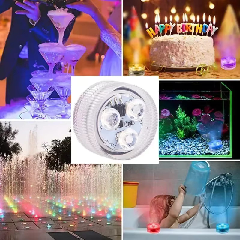 KDULIT LED Unterwasserleuchten mit Farbwechsel und Fernbedienung, RGB Schwimmbad-Nachtlicht für Pool und Garten, Multicolor, Transparent - Bild 5