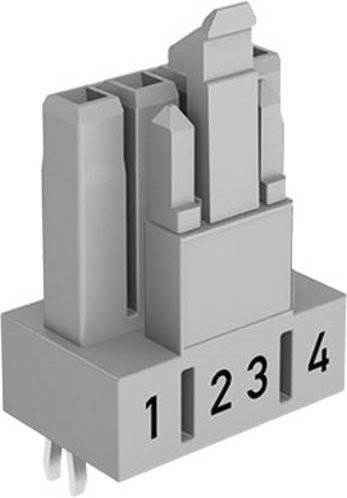 WAGO 890-824 WINSTA MINI Netz-Steckverbinder Buchse, Einbau vertikal, 4-polig, 16A, Weiß, 100 Stück - Bild 1